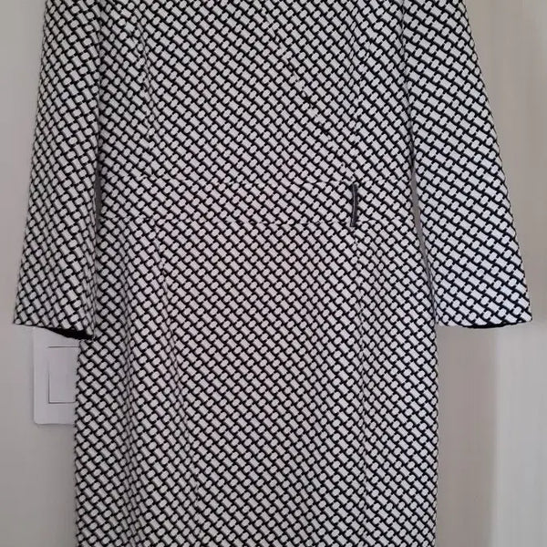 [BUNJANG] MOJO.S.PINE New York Style Black & White Pattern Midi Dress / 모조에스핀 뉴욕스탈 블랙 화이트 패턴