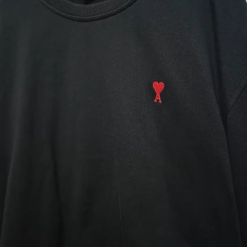 [BUNJANG] AMI Paris Black Heart Logo Sweatshirt 3XL / 아미 정품  하트 맨투맨 블랙 3XL