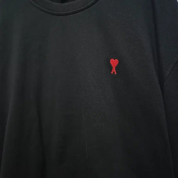 [BUNJANG] AMI Paris Black Heart Logo Sweatshirt 3XL / 아미 정품  하트 맨투맨 블랙 3XL