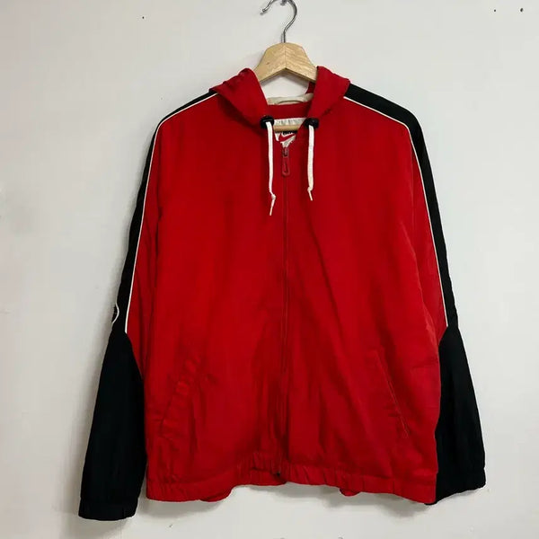 [BUNJANG] Nike 90s Windbreaker Red/Black XL / 빈티지 90s 나이키 바람막이