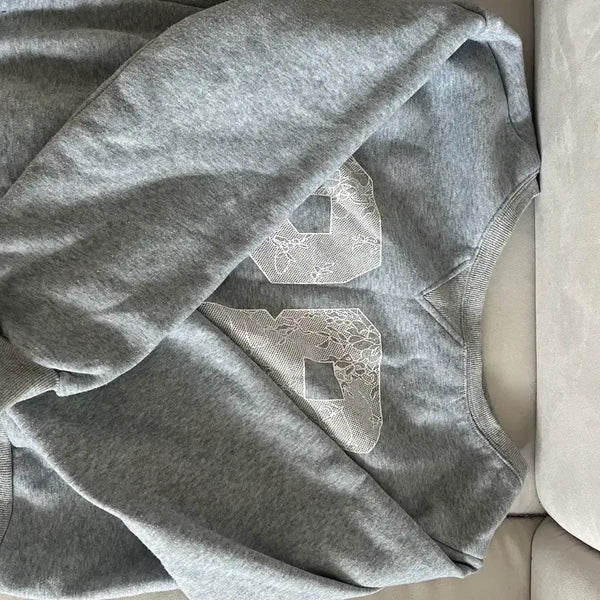 [BUNJANG] Avely One Shoulder Grey Sweater / 에이블리 원 오프숄더 그레이 스웨터