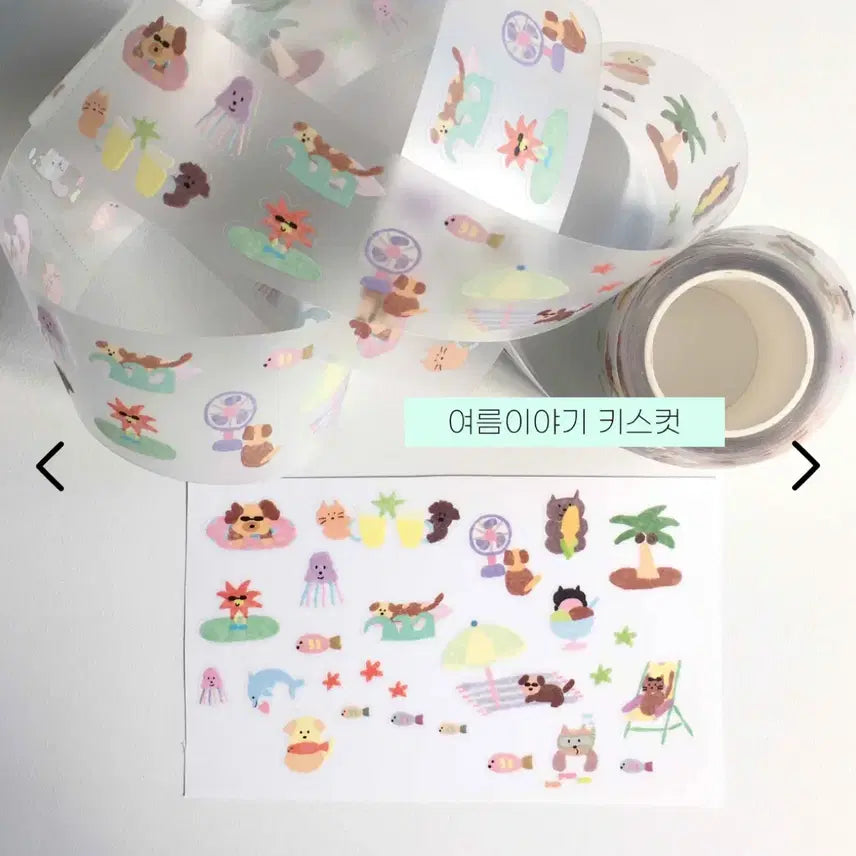 [BUNJANG] Japajeom Summer Story Kiss Cut Sticker / 자파점) 여름이야기 키스컷 띵