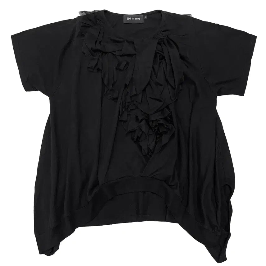 [BUNJANG] Gomme Origami Draping Top Black / 고무 (Gomme)