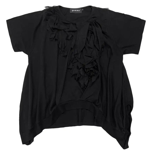 [BUNJANG] Gomme Origami Draping Top Black / 고무 (Gomme)