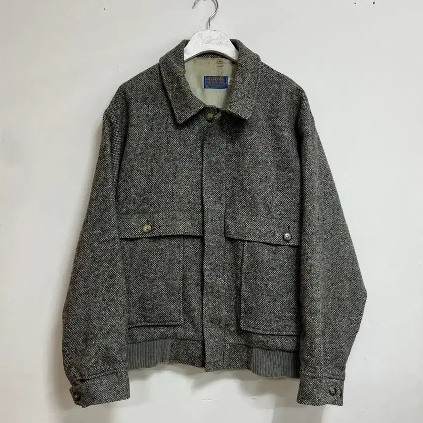 [BUNJANG] Pendleton Vintage Tweed Jacket - Grey, XL / 빈티지 펜들턴 트위드 자켓 그레이