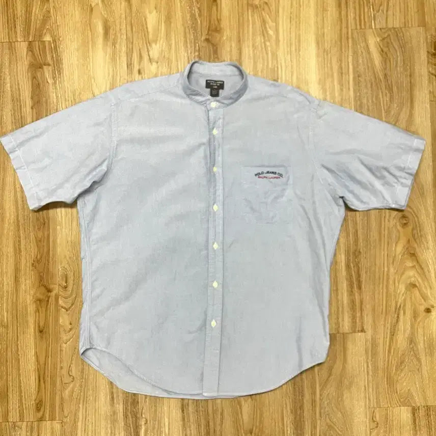 [BUNJANG] Polo Ralph Lauren Henry Neck Pocket Short Sleeve Shirt / 폴로 헨리넥 포켓 반팔 셔츠