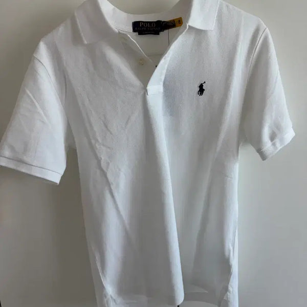 [BUNJANG] Polo Ralph Lauren Cotton Mesh Polo Shirt - White (Size M) / 폴로 랄프로렌 남아 8-18세 코튼 메시 폴로 셔츠 - 화이트 M