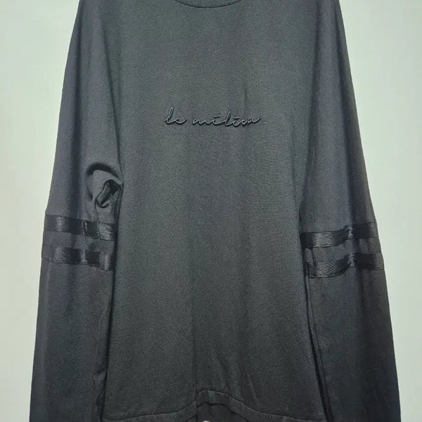 [BUNJANG] System 2-Line Sweatshirt Black Size 105 / 시스텡 2선라인 맨투맨 블랙105