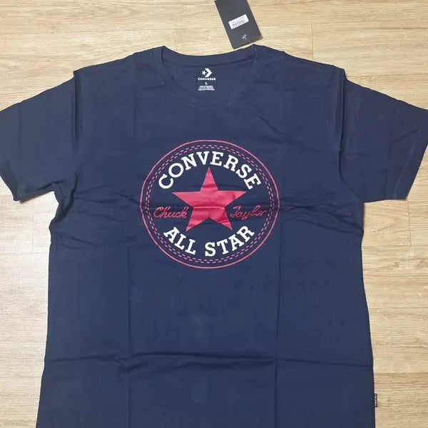 [BUNJANG] Converse Short Sleeve T-Shirt (Navy, L) / 컨버스 반팔 새제품