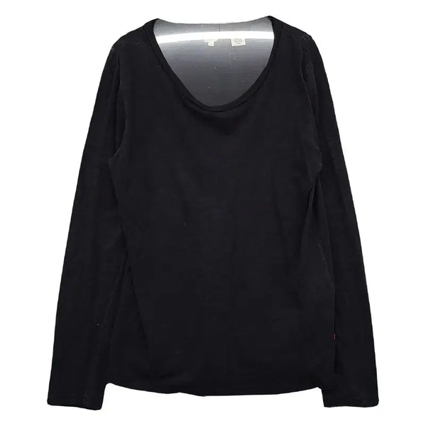 [BUNJANG] Levi's Black Casual Long Sleeve T-Shirt / 리바이스 블랙 캐주얼 긴팔티 S/P/CH