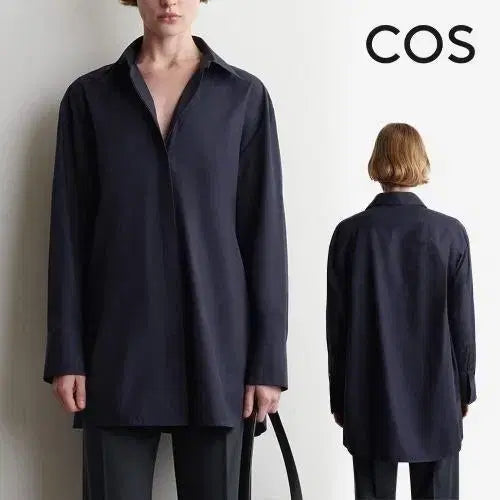 [BUNJANG] COS Autumn Thick Black Shirt / 2024   COS코스가을고급도톰블랙셔츠