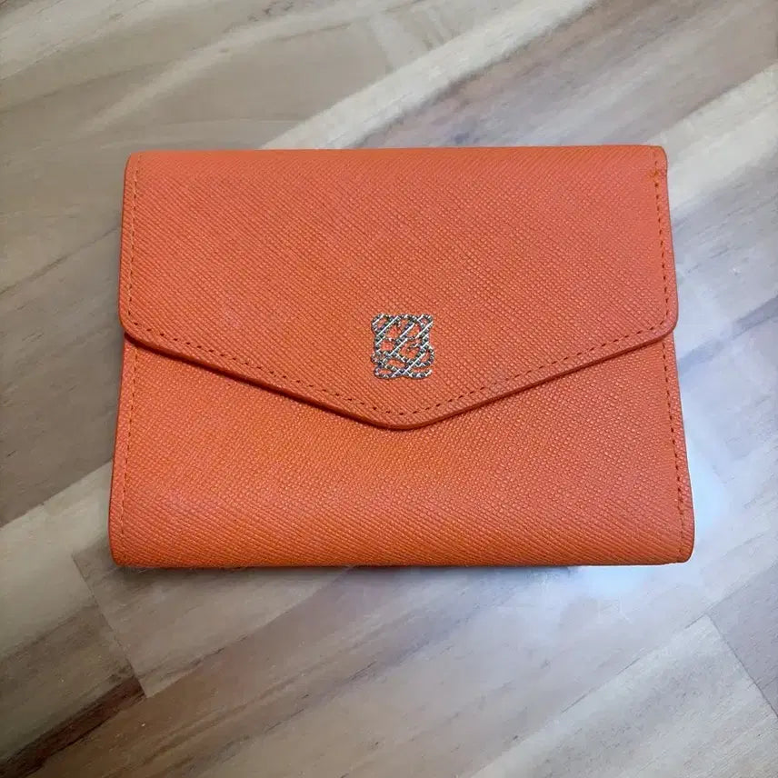 [BUNJANG] Louis Quatorze Orange Bifold Wallet / 루이까또즈 오렌지 삼단 반지갑