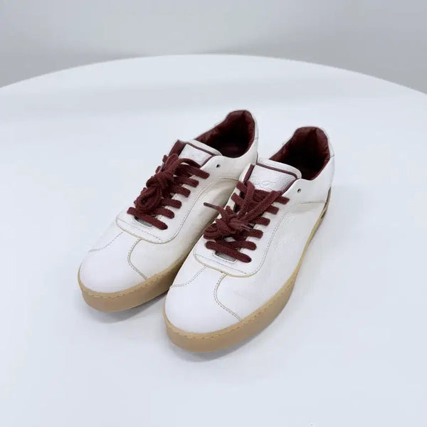 [BUNJANG] Loro Piana Leather Italian Sneakers White / [A급/240] 로로피아나 레더 이태리 스니커즈 화이트