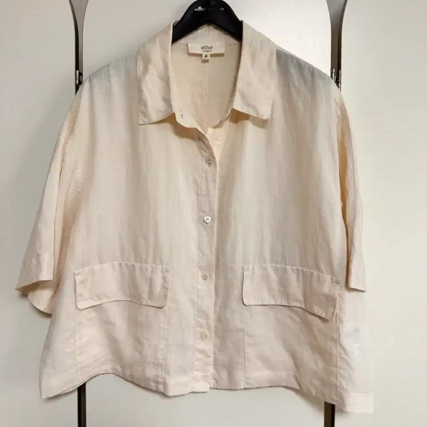 [BUNJANG] Atelier Vanessa Bruno Linen Short Sleeve Shirt Size 38 / 아떼 바네사브루노 반팔셔츠