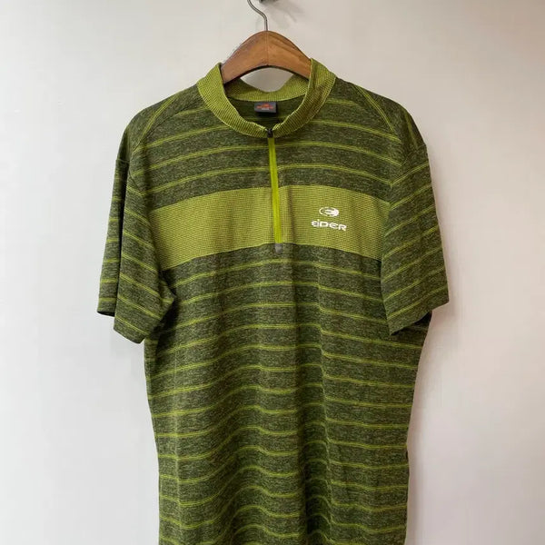 [BUNJANG] Eider Green Half-Zip T-Shirt L / 아이더 그린 하프집업 반팔 티셔츠 L