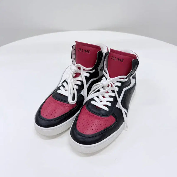 [BUNJANG] Celine Leather High-Top Sneakers Red Size 42 / [A급/270] 셀린느 레더 하이탑 스니커즈 레드