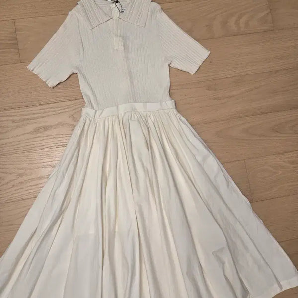 [BUNJANG] The Handsome Moden Knit Mix Dress / (미착용)한섬 모덴 니트배색 원피스