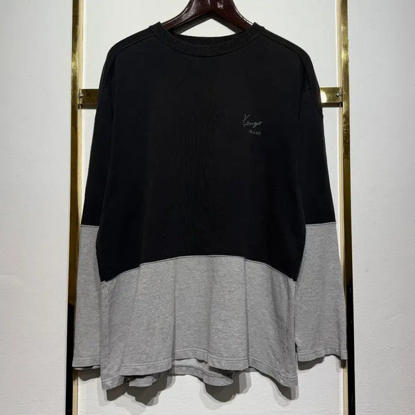 [BUNJANG] Kenzo Jeans Color Block Long Sleeve T-Shirt / Kenzo jeans 겐조 컬러블록 롱 슬리브 티셔츠 FREE