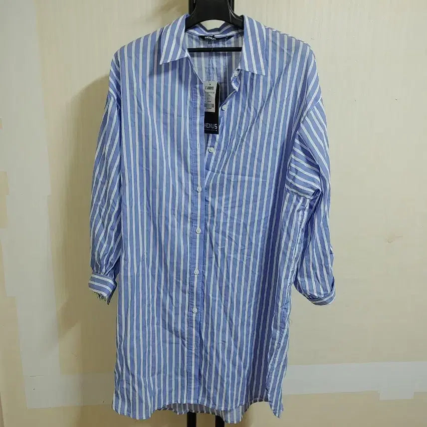 [BUNJANG] Henness Stripe Shirt Blue / 헨어스 스트라이프 셔츠 블루 10000원에 팝니다