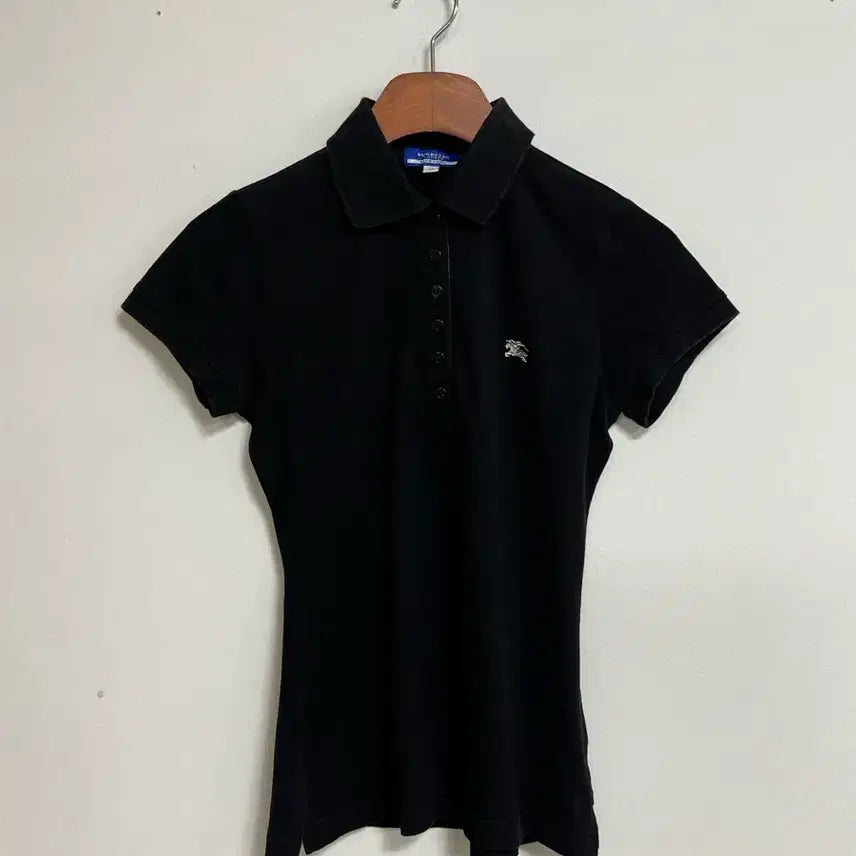 [BUNJANG] Burberry Blue Label Black Short Sleeve Polo Shirt Size M / 버버리 블랙 반팔 카라티