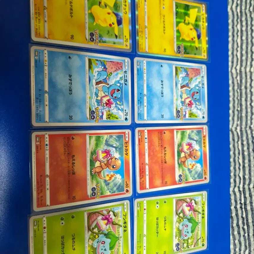 [BUNJANG] Pokemon Card Hat Pikachu Set / [일판]포켓몬카드 모자 피카츄 선물 파이리 이상해씨 꼬부기 2세트