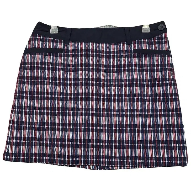 [BUNJANG] Renoma Check Navy Mini Skirt / 레노마 체크 네이비 미니 스커트 67