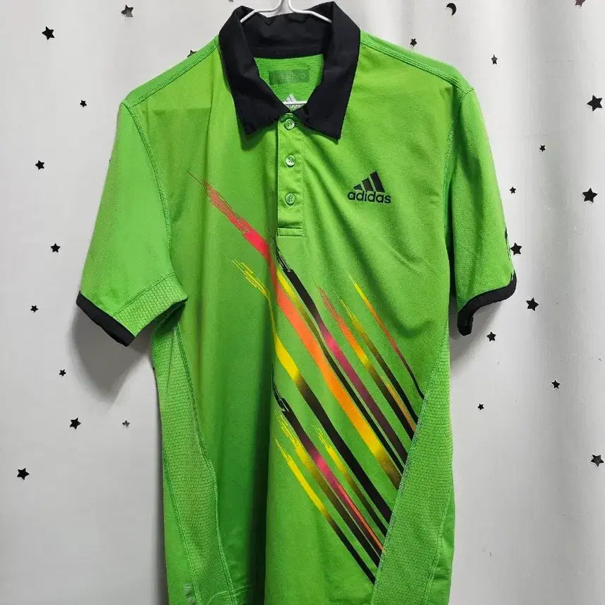 [BUNJANG] Adidas Short Sleeve Polo Shirt Green/Black Size 100 / 아디다스 반팔 카라티 그린/블랙 100