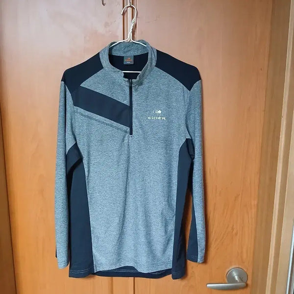 [BUNJANG] Eider Men's Zip-Up Long-Sleeve T-Shirt Grey / 아이더 남성 짚업 긴팔 티셔츠 그레이