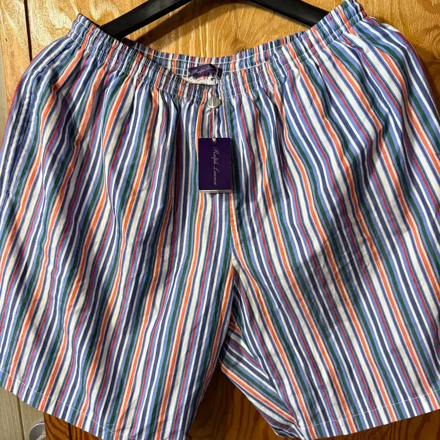 [BUNJANG] Ralph Lauren Purple Label Striped Swim Shorts / 랄프로렌 퍼플라벨 스트라이프 반바지