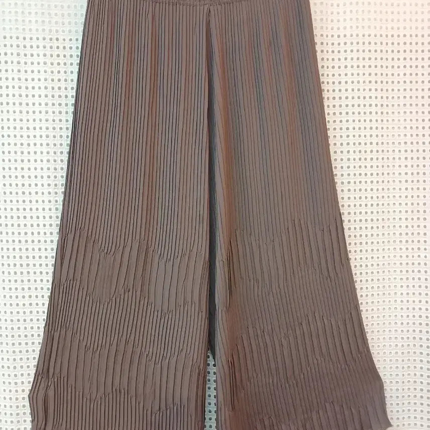 [BUNJANG] Porari Pleated Wide Leg Pants Brown / 포라리  플리츠 와이드 통바지 브라운 free