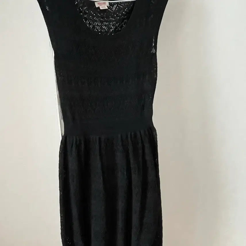 [BUNJANG] Black Knit Dress with Subtle Pattern / 블랙니트원피스