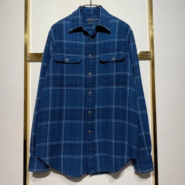 [BUNJANG] Polo Ralph Lauren Relaxed Fit Flannel Check Work Shirt XS / Polo Ralph Lauren 폴로 릴렉스핏 플란넬 체크 워크셔츠 XS