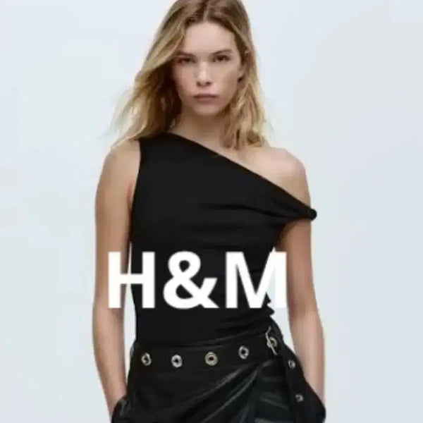 [BUNJANG] H&M One Shoulder Drape Top Black / H&M 에이치앤엠 원숄더 드레이프 탑 블랙