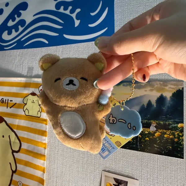 [BUNJANG] San-X Rilakkuma Keychain & Badge Set / 산엑스 리락쿠마 키링겸 뱃지