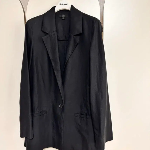 [BUNJANG] COS Black Linen Blazer XS / COS 블랙 린넨 블레이저 루즈 XS 55좋아요 한번착용