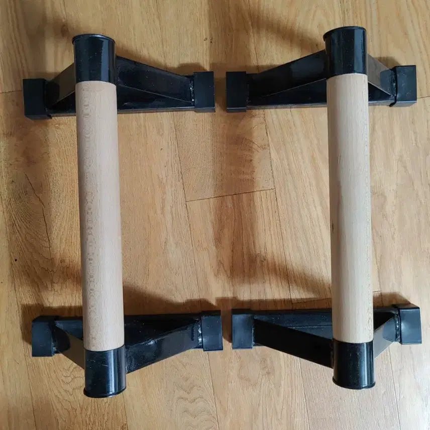 [BUNJANG] Wooden Handle Push-up Bar - Black Frame / 푸쉬업바 원목 손잡이 블랙 프레임 22000원에 팝니다