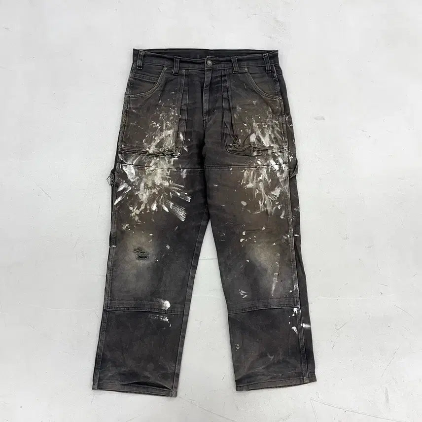 [BUNJANG] Dickies OG Carpenter Sun Faded Painter Duck Canvas Wide Work Pants Dark Brown / 디키즈 OG 카펜터 썬 페이드 페인터 덕캔버스 와이드 워크팬츠 다크브라운