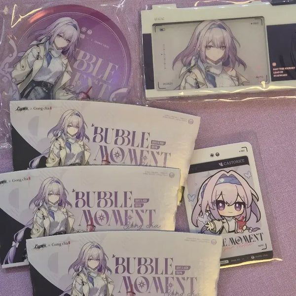 [BUNJANG] Honkai Star Rail Castoris Acrylic Coaster, Cup Holder, and Photocard Set / 붕괴스타레일 붕스 카스토리스 공차 콜라보 아크릴코스터 포토카드 키링