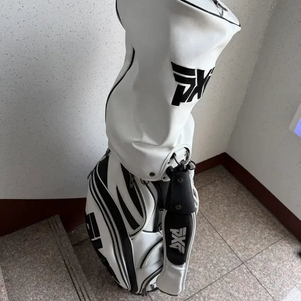 [BUNJANG] PXG Golf Bag White Set with TaylorMade SIM Driver, Odyssey Putter, Bridgestone Irons, and Titleist Wedge / PXG 골프백 화이트 세트