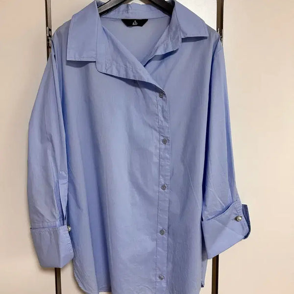 [BUNJANG] A&D Women's Blue Cotton Shirt - Size M / A&D 여성 블루 셔츠 M사이즈 상태 최상