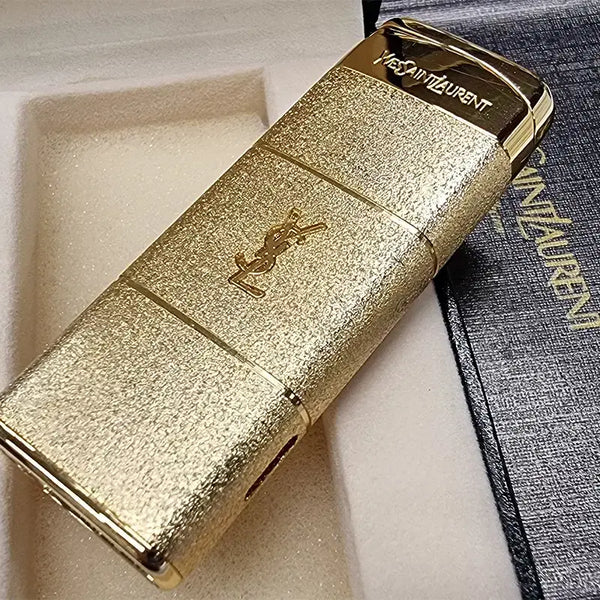[BUNJANG] Yves Saint Laurent Gold Trim Turbo Lighter - Unused / 입생로랑 금장 터보라이터 정품 미사용 보관 새제품