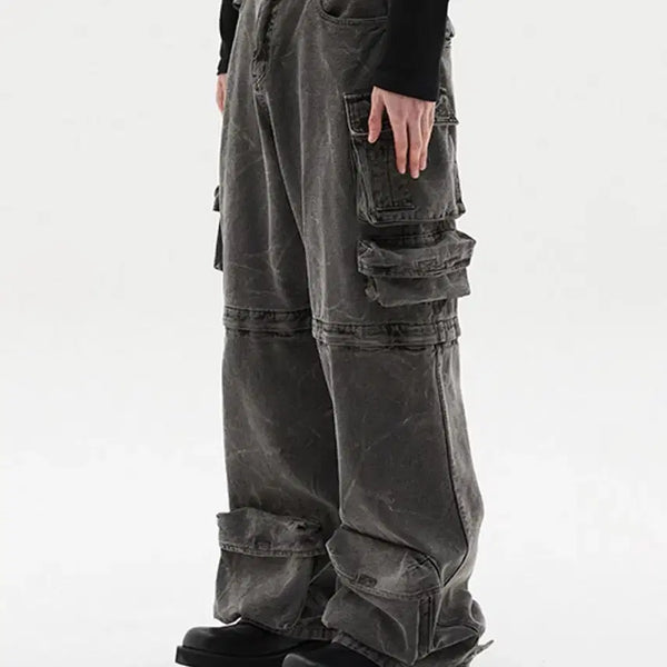 [BUNJANG] DNSR One Washed Two-Way Cargo Pants S / 디앤에스알 DNSR 원워시드 투웨이 카고 팬츠 바지 S