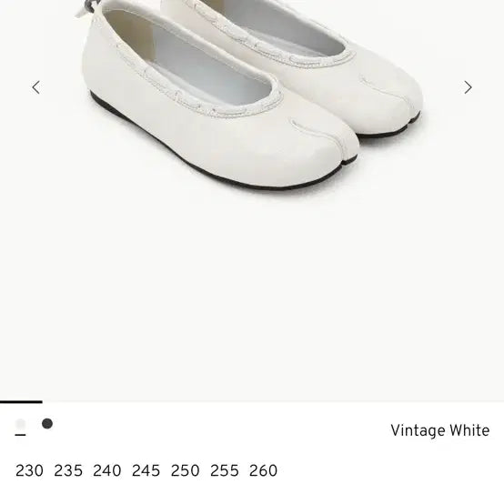 [BUNJANG] Paes Leather String Flat Shoes White 240 / paes Leather String Flat / Vintage White