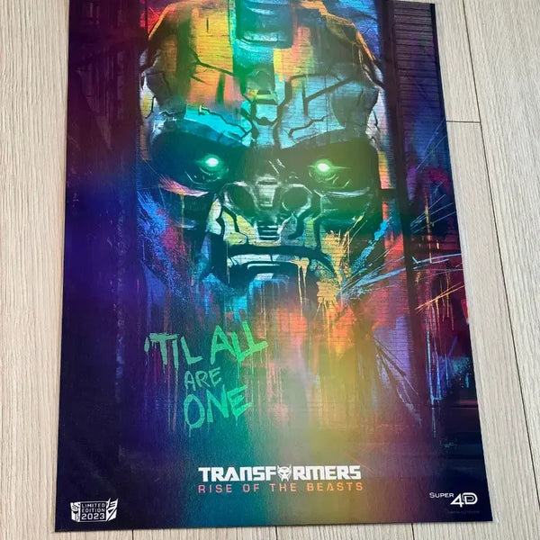 [BUNJANG] Transformers: Rise of the Beasts SUPER 4D Hologram Poster (A3) / [초희귀한정판]영화 트랜스포머 비스트의서막 SUPER 4D 홀로그램 포스터(A3)