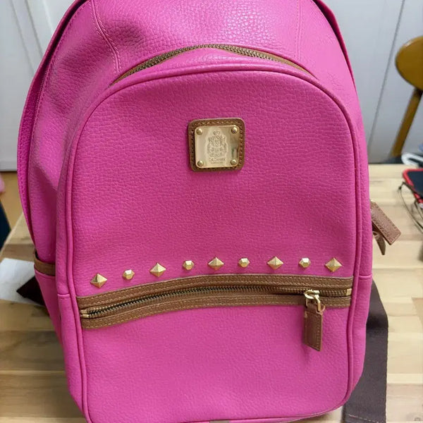 [BUNJANG] St. Scott London Pink Studded Backpack / StScott 세인트스코트 런던 핑크 스터드 백팩