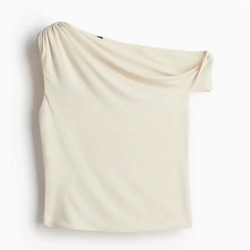 [BUNJANG] H&M One Shoulder Drape Top White / H&M 에이치앤엠 원숄더 드레이프 탑 화이트