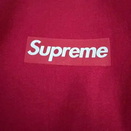 [BUNJANG] Supreme Washed Box Logo Crewneck Red / 슈프림 워시드 박스로고 크루넥 레드 - 25SS 엑라 사이즈