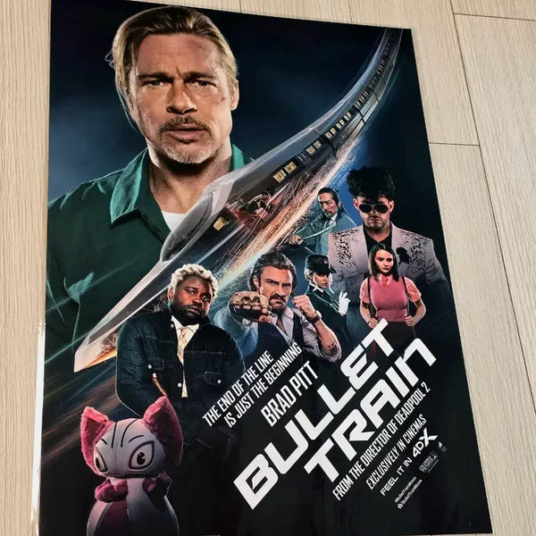 [BUNJANG] Brad Pitt Bullet Train 4DX A3 Poster / [전용박스포장]영화 브래드피트 불릿트레인 4DX 포스터(A3)