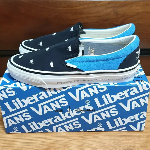 [BUNJANG] Vans x Liberace Classic Slip-On '98 Black Bright Azure / 반스 x 리버레이더스 클래식 슬립온 98 블랙 브라이트 아주르 (270)