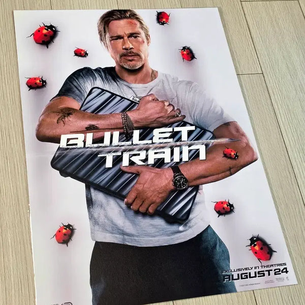 [BUNJANG] Brad Pitt Bullet Train SUPER 4D Movie Poster (A3) / [초희귀한정판]영화 브래드피트 불릿트레인 SUPER 4D 포스터(A3)